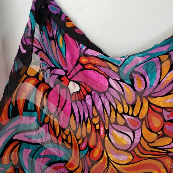 Rare Vintage Jean Claude Jitrois 80s Silk Scarf Large Shawl - Picture 9 of 16